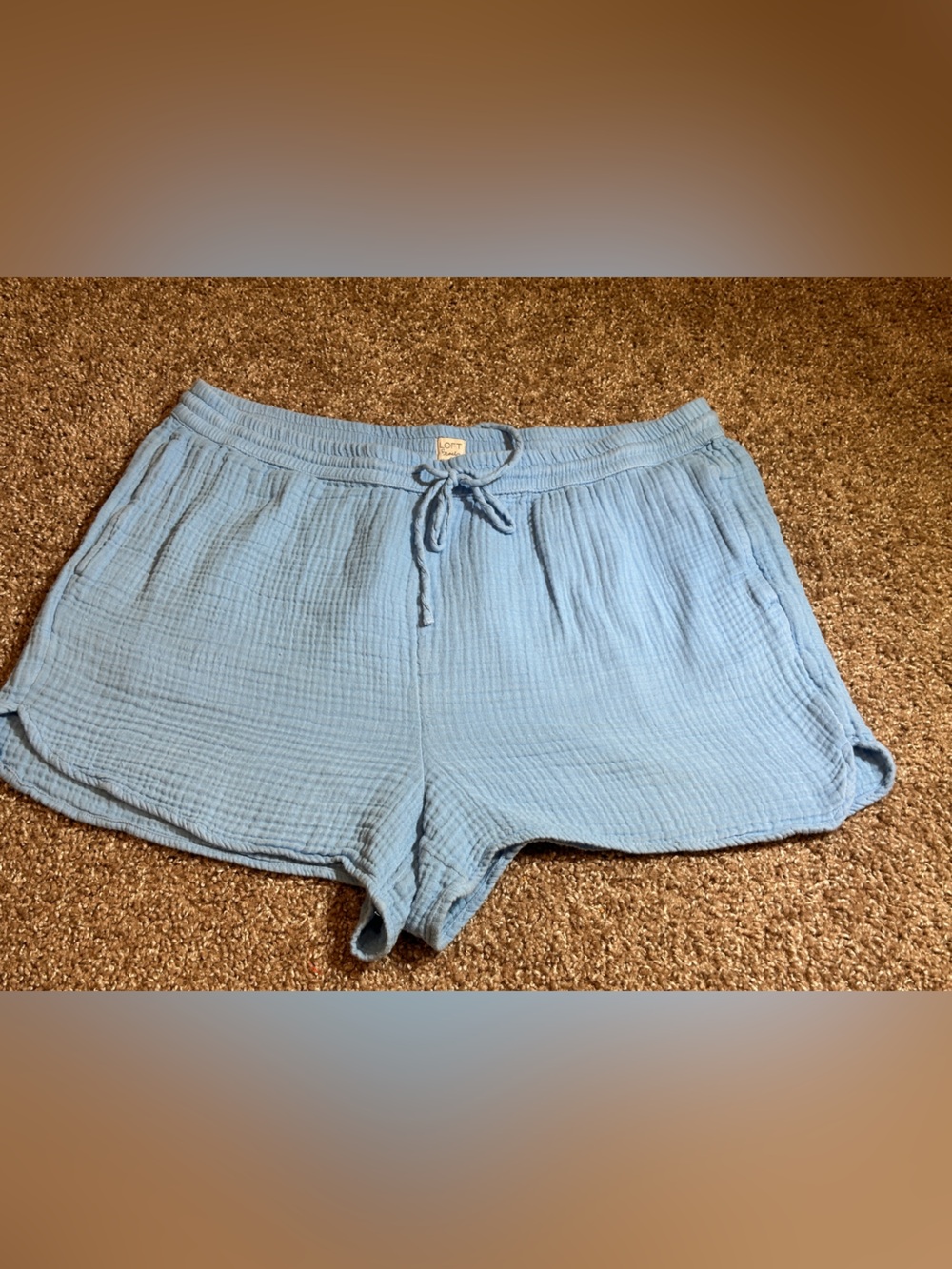 LOFT Light Blue Gauze Lounge Shorts